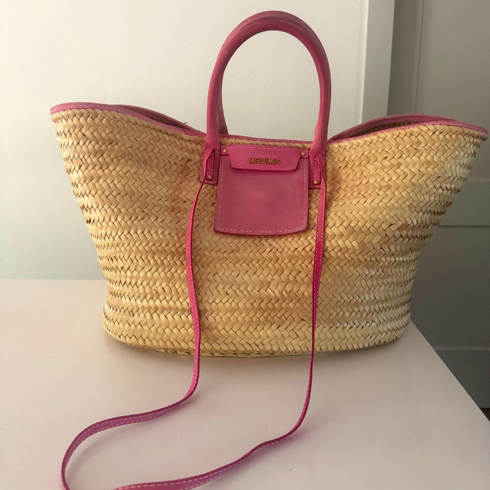 Jacquemus Pink and Tan Tote Bag